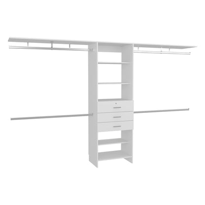 Walking Closet Plego 3, Open Wardrove for Wall With Shelves