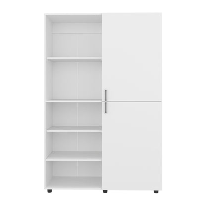 Eco High One Door Freestanding Armoire With Hanging Rod And Interior Shelves, Compact Bedroom Wardrobe