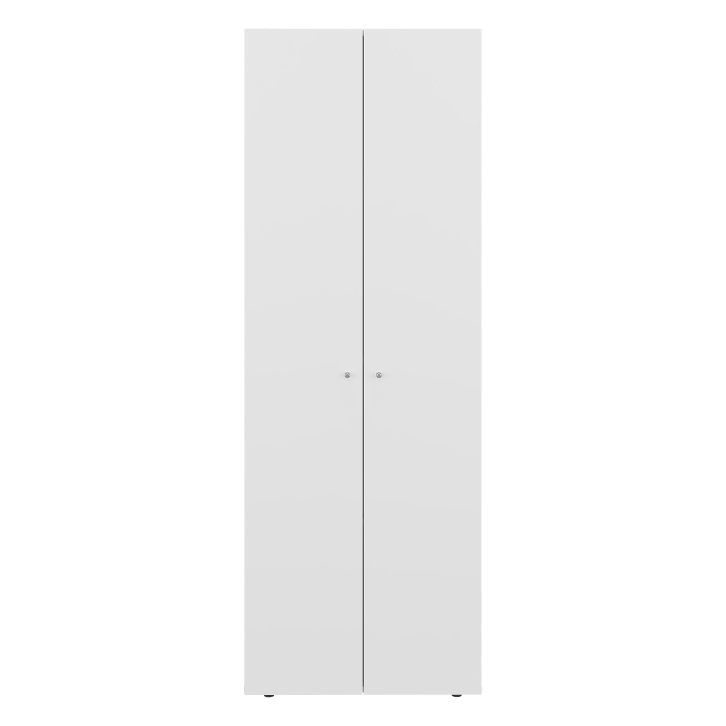 Home 2 Door Closet System, Four Fixed Shelves, Compact Wardrobe for Bedroom Organization, Laundry Room Organization, Utility Room Organization, Freestanding Storage Furniture
