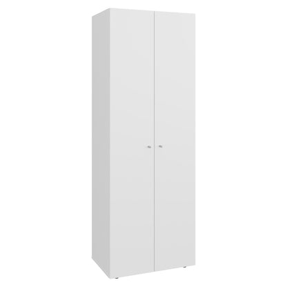 Home 2 Door Closet System, Four Fixed Shelves, Compact Wardrobe for Bedroom Organization, Laundry Room Organization, Utility Room Organization, Freestanding Storage Furniture