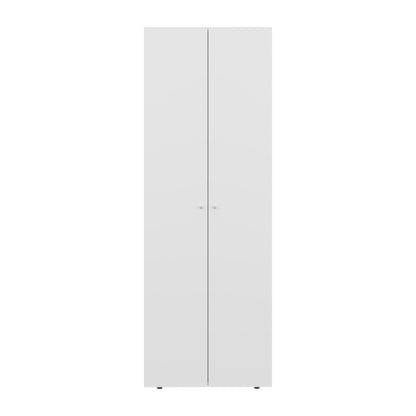 Home 2 Doors Closet System Armoire, Hanging Rod and Storage Shelf, Modern Armoire for Bedroom Organization Storage