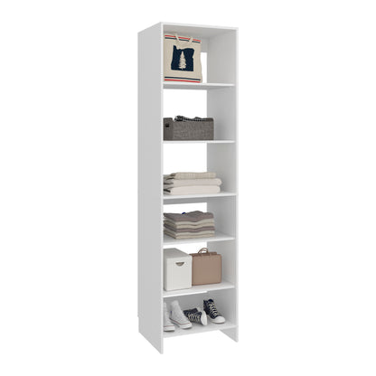 Freestanding Closet with 6 Shelves, Storage Organizer, Modern Storage For Bedroom and Bookcase, Engineered Wood, 84" Tall, Home Bedroom Open Shelving Cabinet