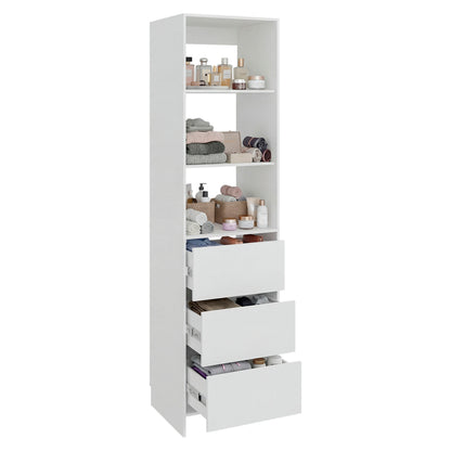 Freestanding Closet with 6 Shelves, Storage Organizer, Modern Storage For Bedroom and Bookcase, Engineered Wood, 84" Tall, Home Bedroom Open Shelving Cabinet