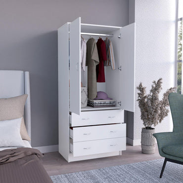 Taly Double Door Armoire White