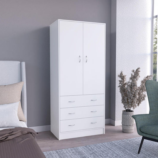 Taly Double Door Armoire White