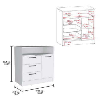 Omaha Dresser four Drawers, One Shelf