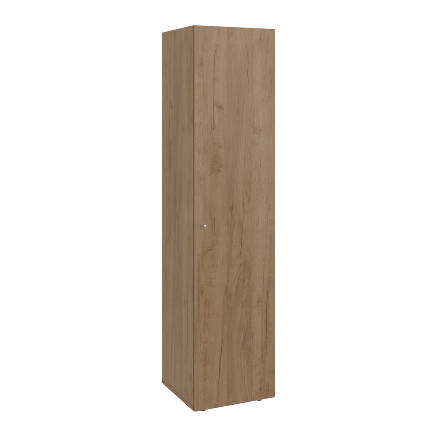 Home Linen Freestanding Tall Cabinet with Single Door and 4 Horizontal Storage Shelves, Cabinet for Bathroom, Bedroom or Laundry Room