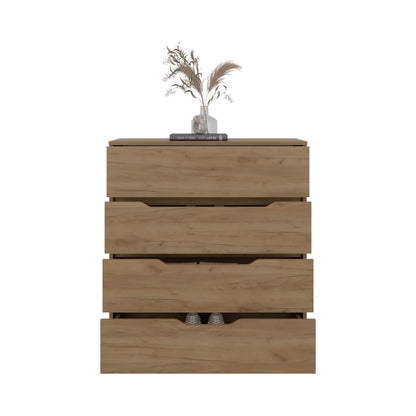 Zoe Freestanding Compact Dresser with Four Storage Drawers and Superior Top, Bedroom Storage Option