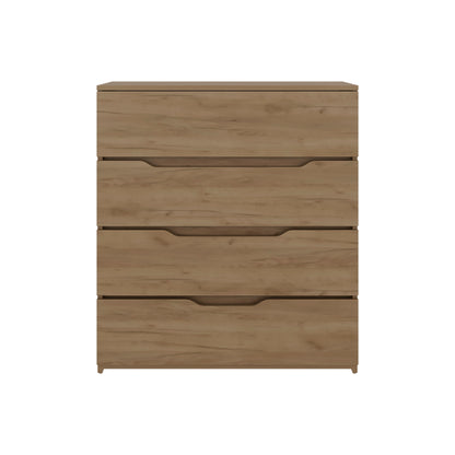 Zoe Freestanding Compact Dresser with Four Storage Drawers and Superior Top, Bedroom Storage Option