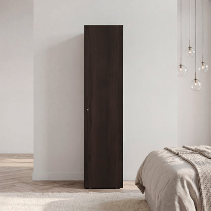 Home Linen Freestanding Tall Cabinet with Single Door and 4 Horizontal Storage Shelves, Cabinet for Bathroom, Bedroom or Laundry Room