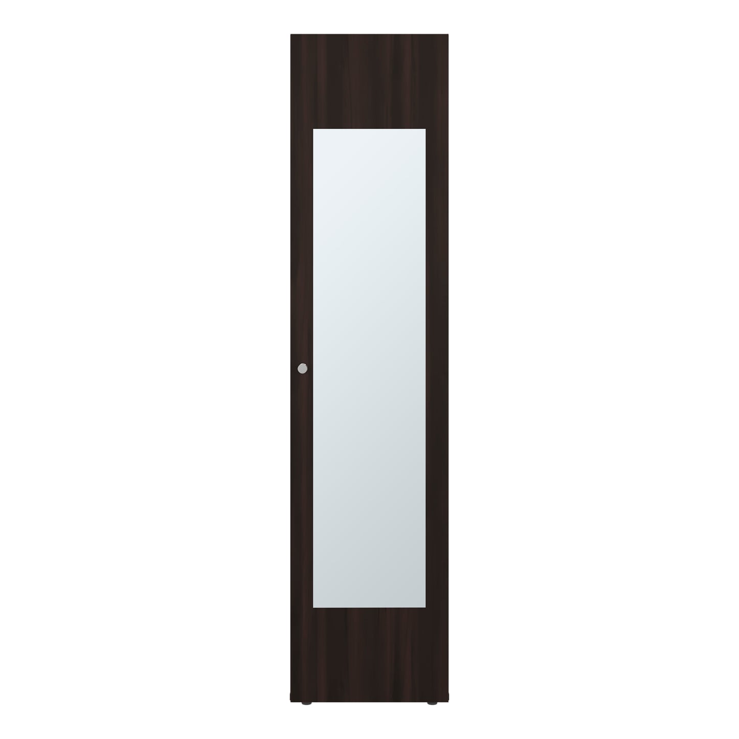 Home Linen Freestanding Tall Cabinet with Single Door with One Mirror and 4 Horizontal Storage Shelves, Cabinet for Bathroom, Bedroom or Laundry Room