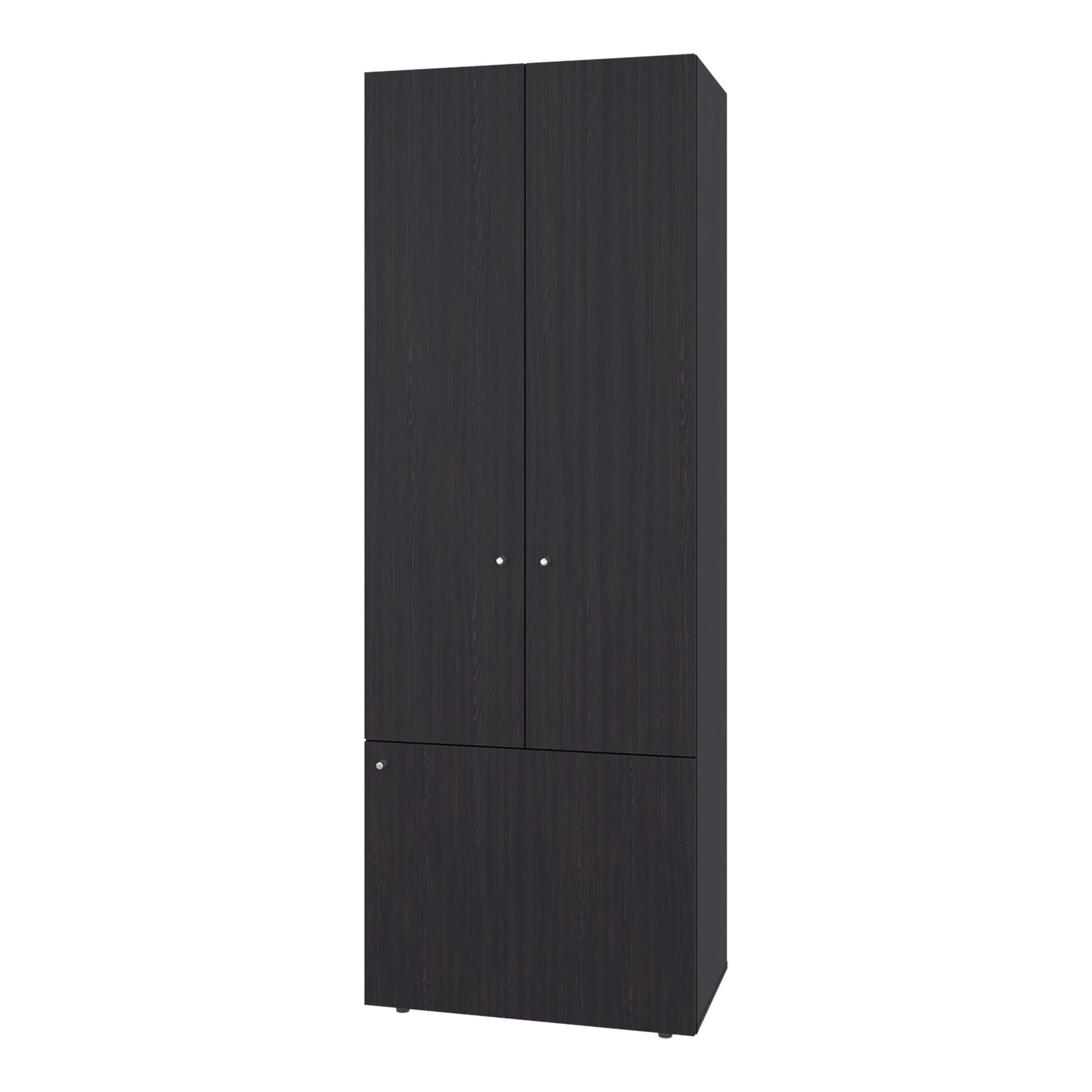 Home 6 Piece, 10 Door Closet System, Top Storage Shelves, Wide Armoire for Bedroom Storage and Organization, Natural Oak
