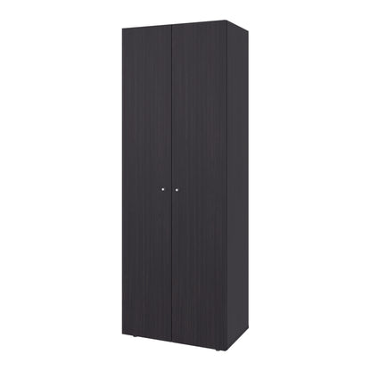 Home 6 Piece, 10 Door Closet System, Top Storage Shelves, Wide Armoire for Bedroom Storage and Organization, Natural Oak