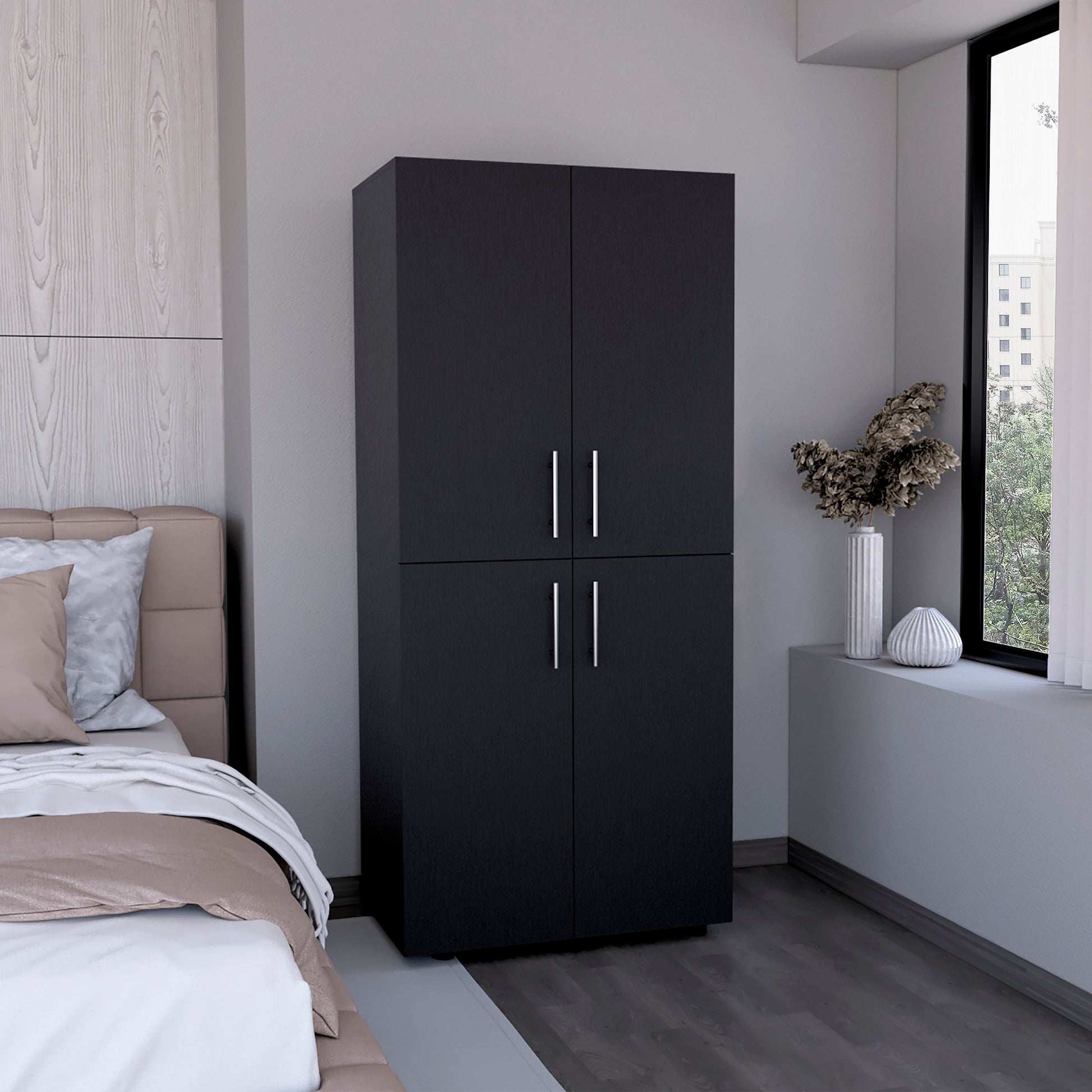TUHOME Hazel Armoire White TUHOME Hazel Armoire White