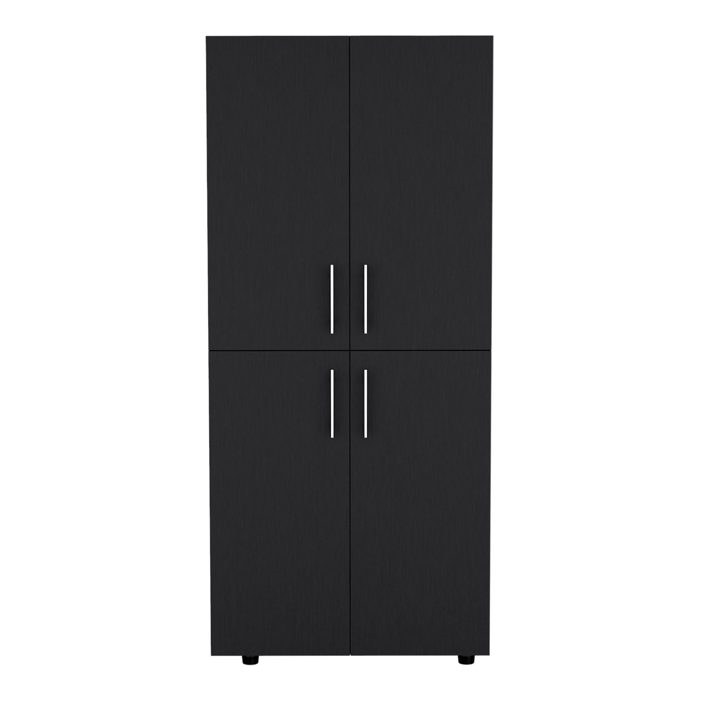 Hazel 70" High Four-Door Armoire Wardrove Closet Cabinet, Six Shelves and Two Hanging Rods, Bedroom Clothes Storage Cabinet Organizer