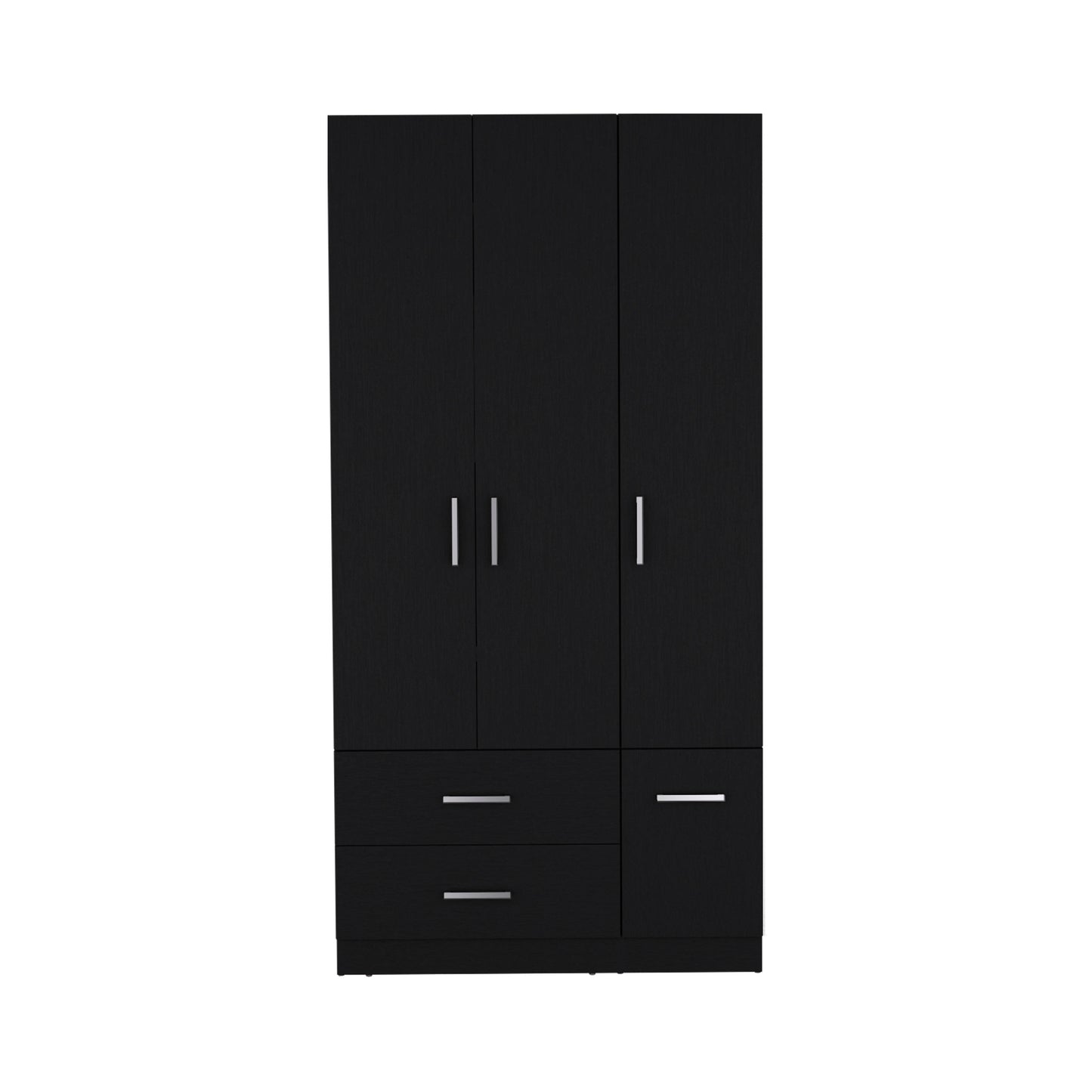 Sebree 71" High Armoire Wardrove Closet with 2 Drawers, Four Doors , Three Cabinet , Six Shelves and Hanging Rod, Bedroom Clothes Storage Cabinet Organizer