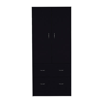 Taly Armoire with Double Doors, 2 Drawers, and Hanging Rod