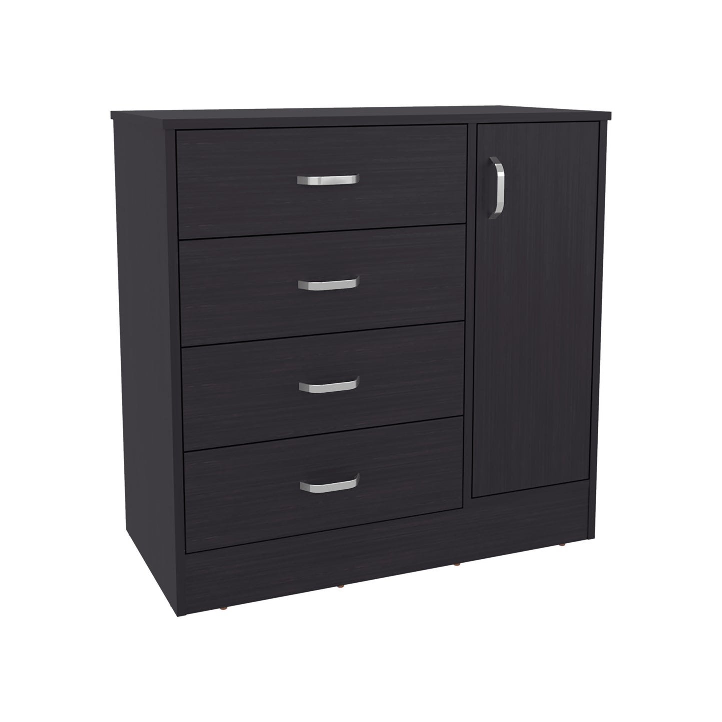 Katie Four Drawer, One Door Dresser With Spacious Storage, Modern Bedroom Organizer