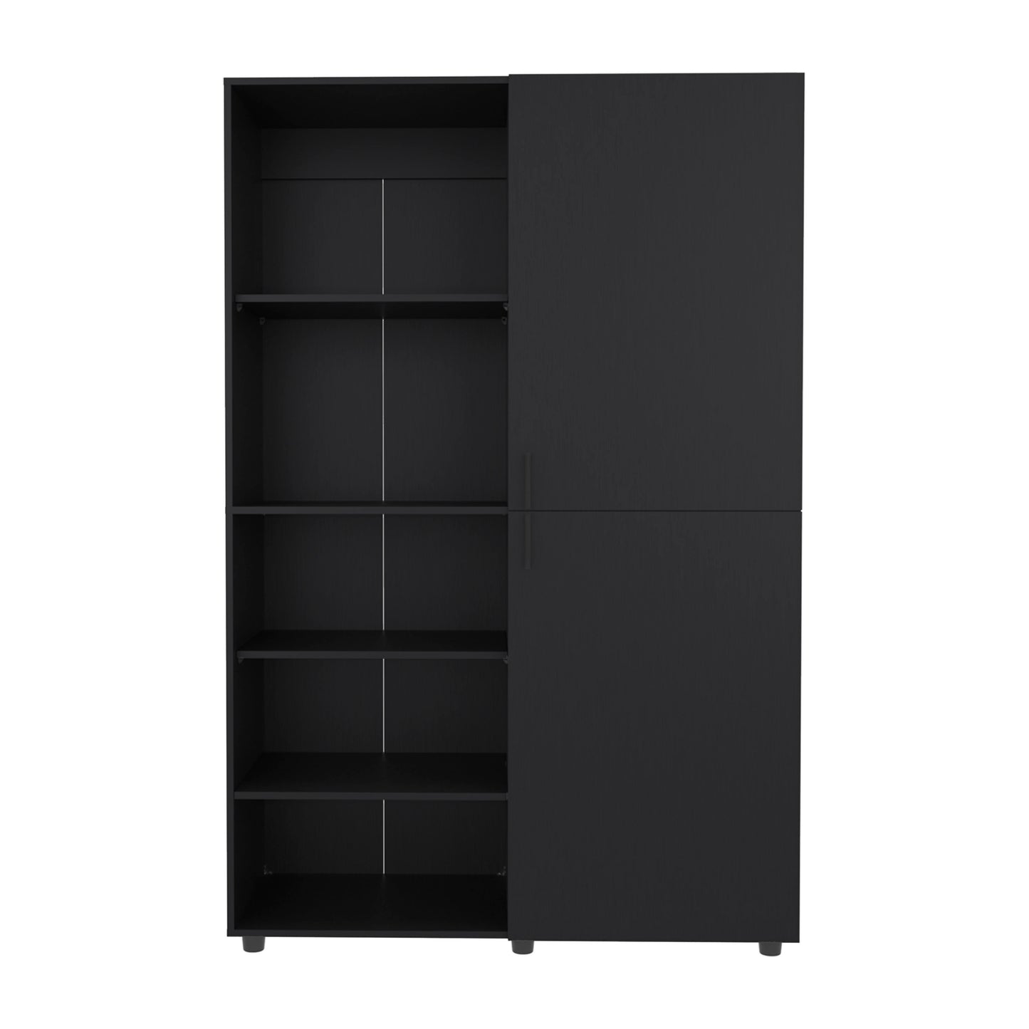 Eco High One Door Freestanding Armoire With Hanging Rod And Interior Shelves, Compact Bedroom Wardrobe