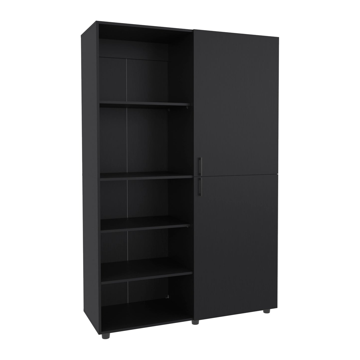 Eco High One Door Freestanding Armoire With Hanging Rod And Interior Shelves, Compact Bedroom Wardrobe