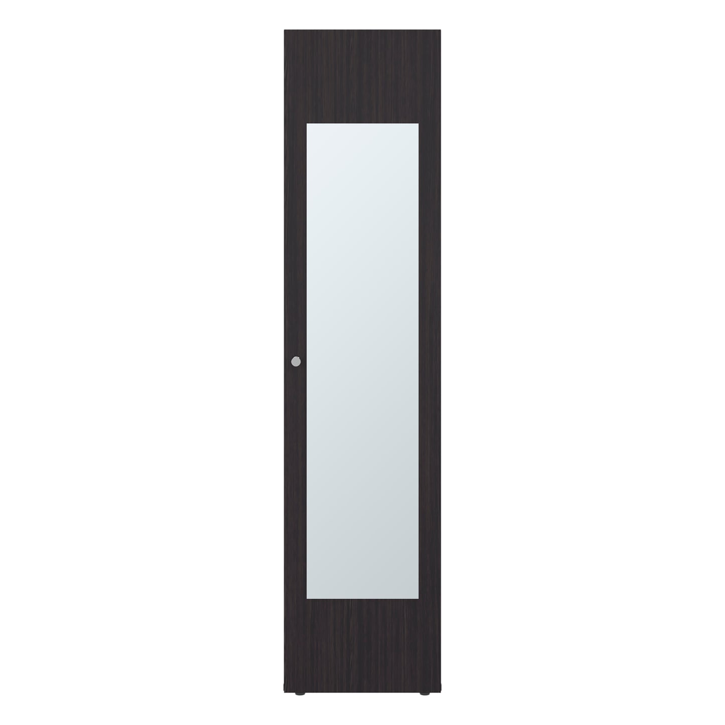 Home Linen Freestanding Tall Cabinet with Single Door with One Mirror and 4 Horizontal Storage Shelves, Cabinet for Bathroom, Bedroom or Laundry Room