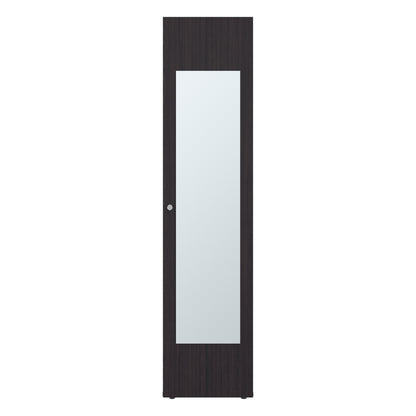 Home Linen Freestanding Tall Cabinet with Single Door with One Mirror and 4 Horizontal Storage Shelves, Cabinet for Bathroom, Bedroom or Laundry Room