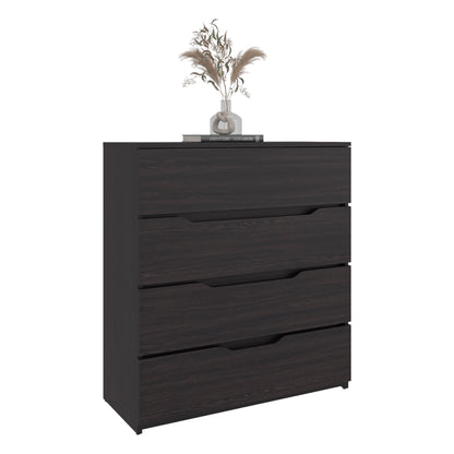Zoe Freestanding Compact Dresser with Four Storage Drawers and Superior Top, Bedroom Storage Option