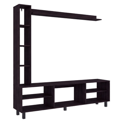Scio Entertainment Center with 11 Open Shelves, Modern Wall Media Unit for Living Room TV and Storage