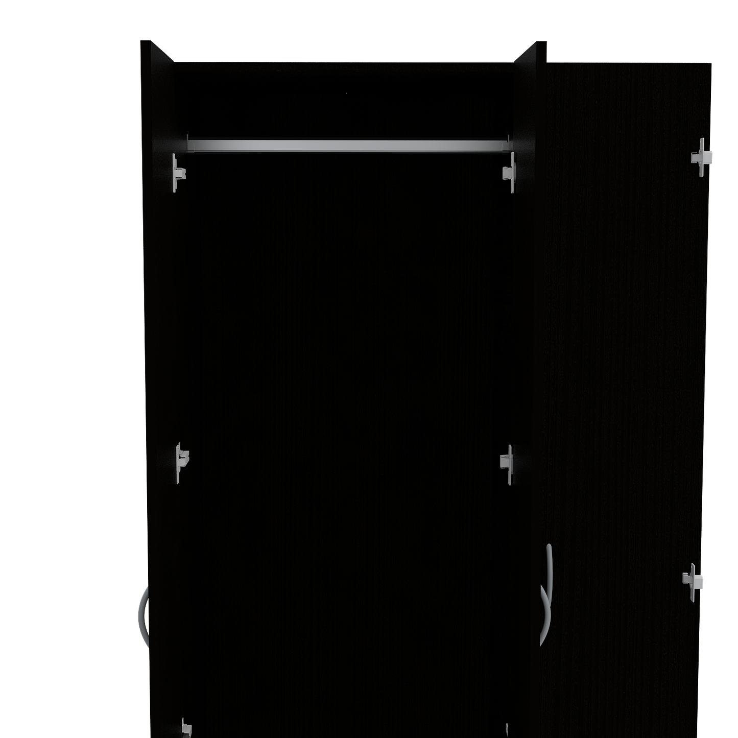 Austral 3 Doors Armoire, Metal Rod, Two Drawers, Single Door, Double Door Cabinets