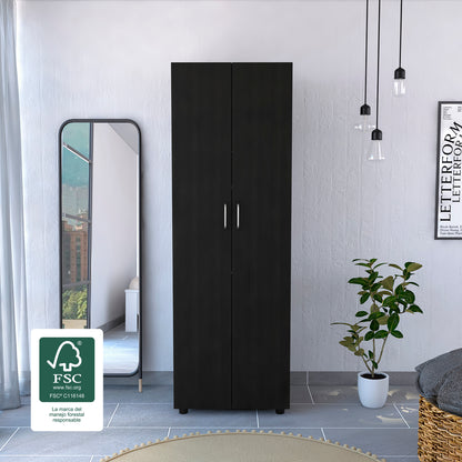 Aurora Armoire with two superior Shelves, Wardrobe for Bedroom