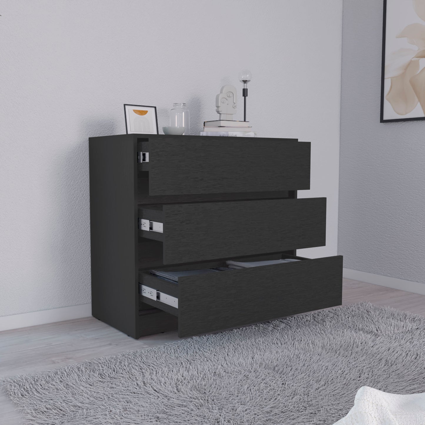 Austin Three Drawer Dresser, Pull Out Mechanism