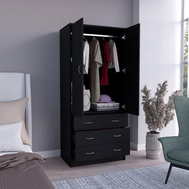 Taly Double Door Armoire Black