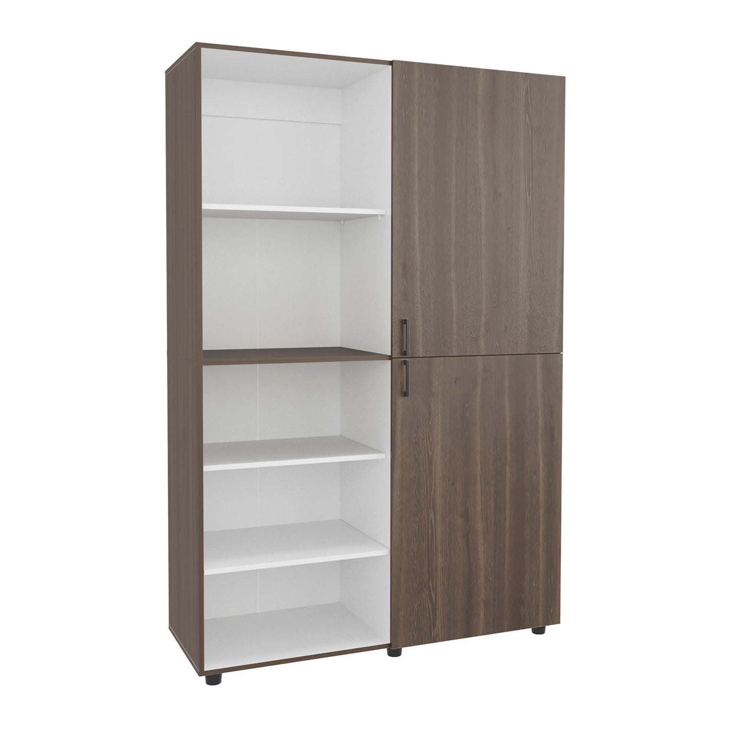 Eco High One Door Freestanding Armoire With Hanging Rod And Interior Shelves, Compact Bedroom Wardrobe