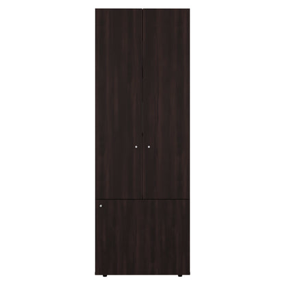 Home 3 Door Closet System with Hanging Rod for clothes and interior Shelves, Manufactured Wood Freestanding Bedroom Storage, Utility Room or Laundry Room Furniture