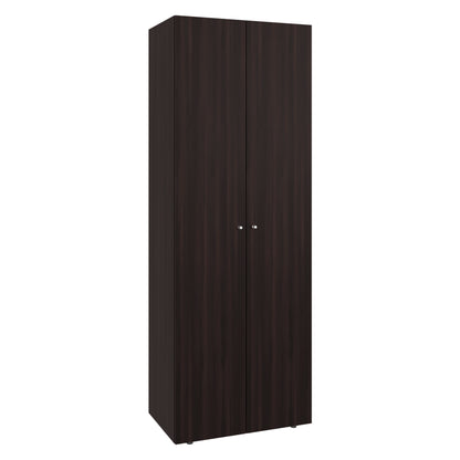 Home 2 Doors Closet System Armoire, Hanging Rod and Storage Shelf, Modern Armoire for Bedroom Organization Storage