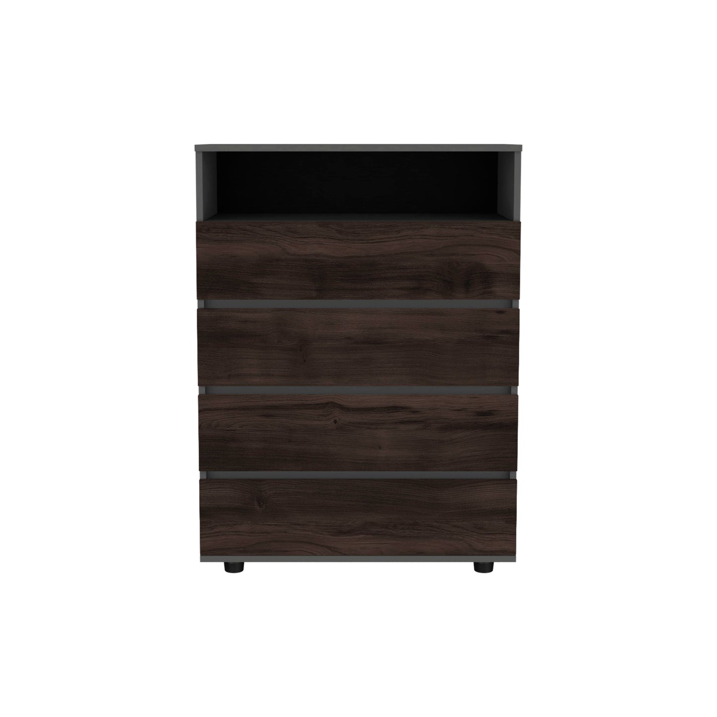 Alpine Four Drawer Dresser With Spacious Storage And Modern Handles