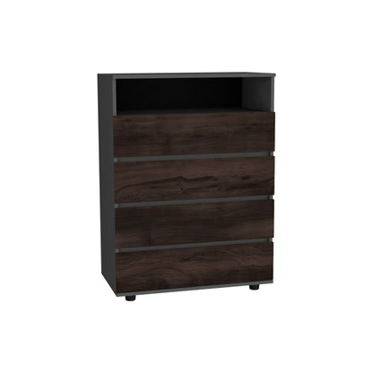 Alpine Four Drawer Dresser With Spacious Storage And Modern Handles