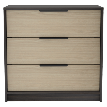 Tuhome Kaia 3 Drawers Dresser with Spacious Storage, Modern Superior Top for Décor, Functional Bedroom Organizer for Clothing and Essentials, Contemporary Space-Saving Furniture with Smooth Metal Hardware