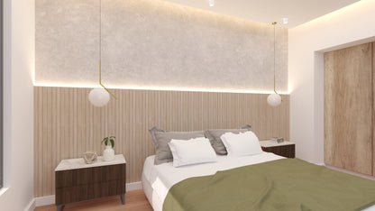 Flexible MDF Wall Panel - Textured Surface for Noise Reduction, Ready to Paint, White, 0.22" Depth, 7.79" Width, 108.27" Height, Easy Installation