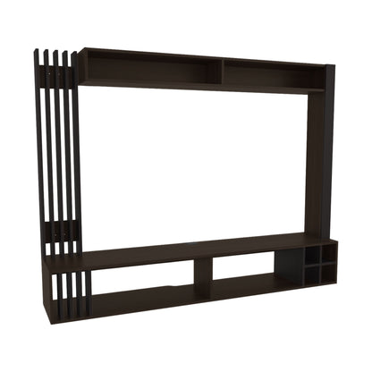 Bremmen Entertainment Center With Open Shelves, Tv Panel And Storage Compartment For Living Room or Bedroom