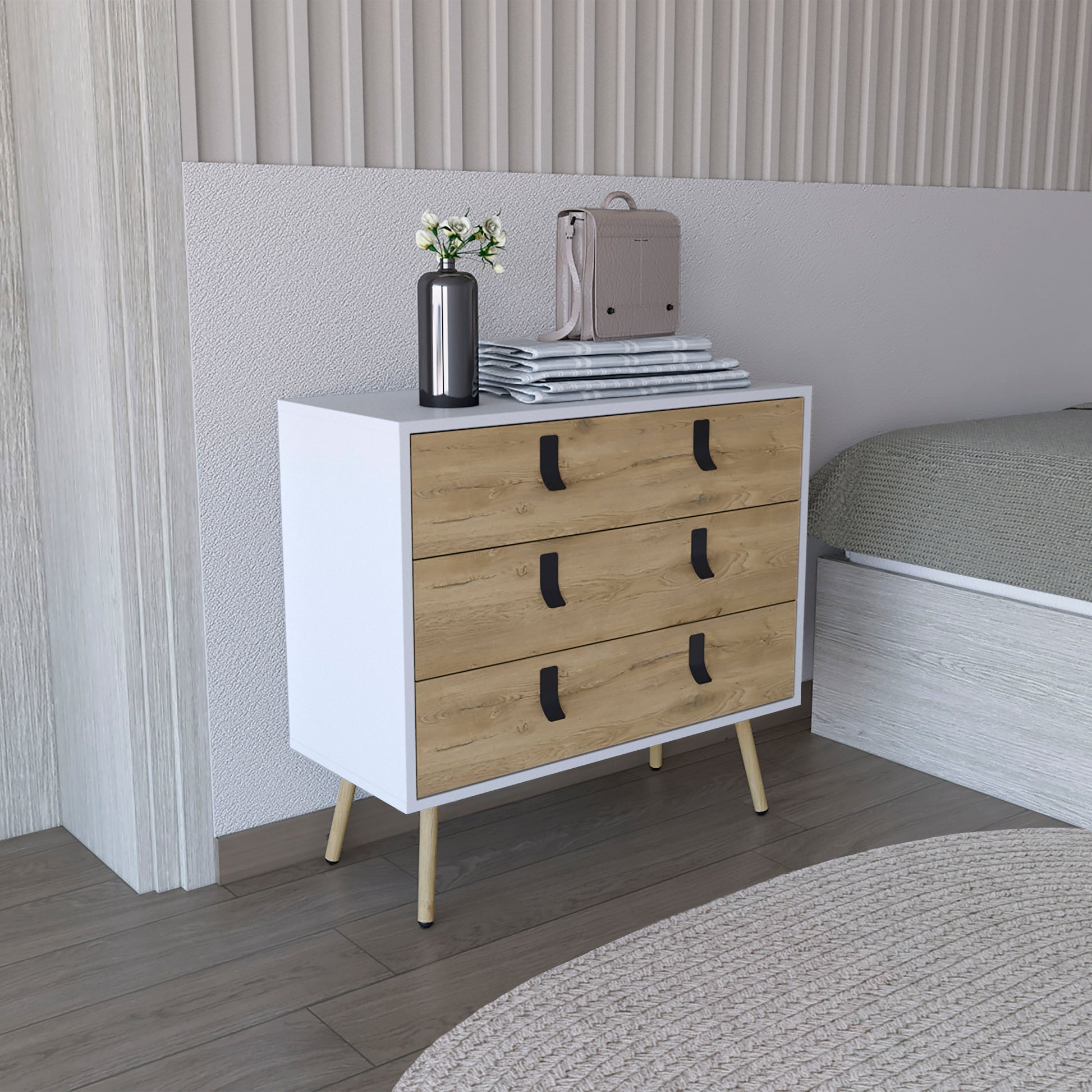 modern metal dresser metal and wood dresser GrandView 5-Drawer Industrial Metal Dresser Modern Industrial Furniture-parroquiadesanalbertomagno.com