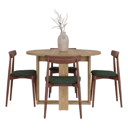 Lily Minimalist Circular Dining Table, Freestanding Dining Room Option, Fits up to 4 Chairs