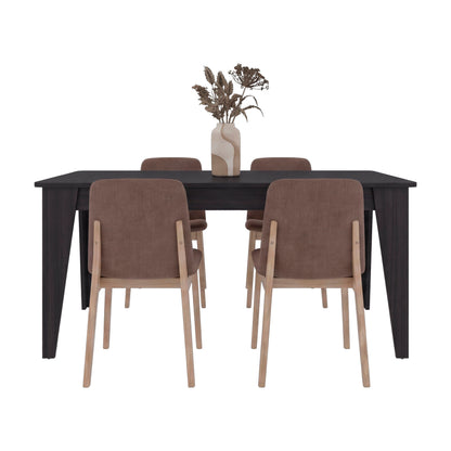 Torino Rectangular Dining Table, Four People Wooden Kitchen Table with Sturdy Legs