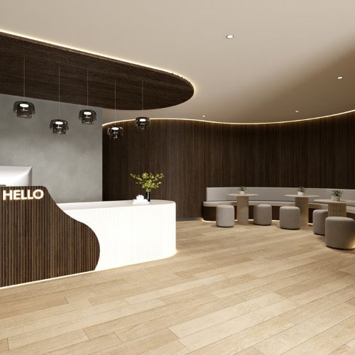 Flexible MDF Wall Panel - Textured Surface for Noise Reduction, Premium Finish, 0.22" Depth, 7.83" Width, 106.3'' Height, Easy Installation