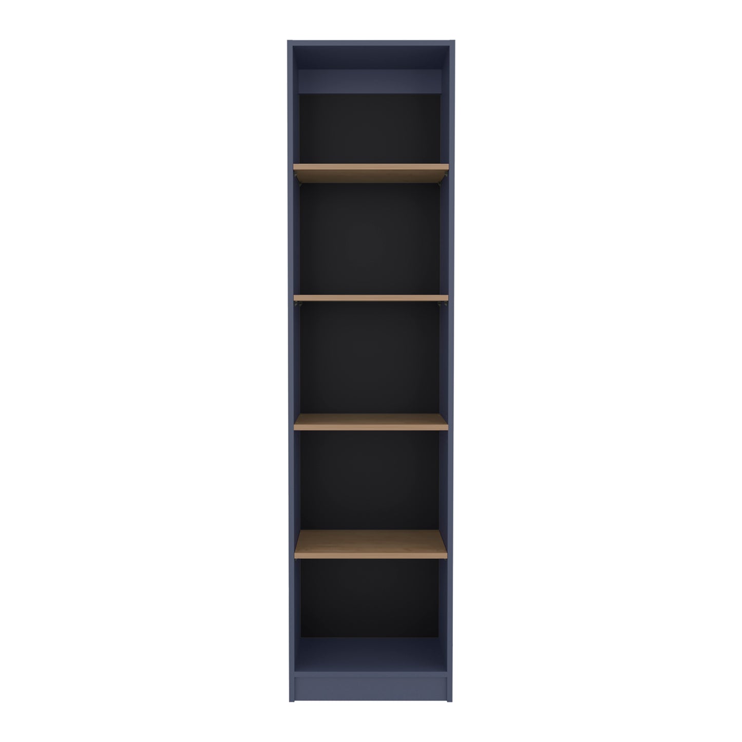 Home Xs Bookcase With 5-Tier Shelves And Slim Design, For Compact Style Living Room, Bedroom or Office Decor