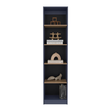 Home Xs Bookcase With 5-Tier Shelves And Slim Design, For Compact Style Living Room, Bedroom or Office Decor