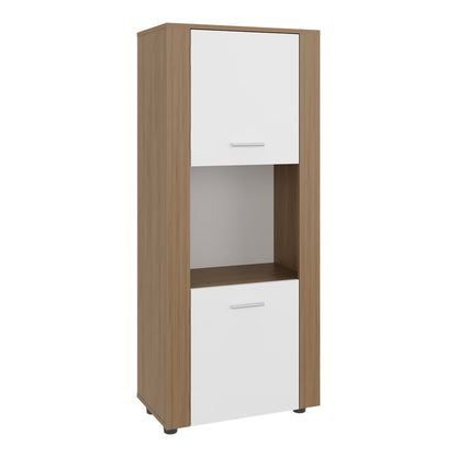 Tonalea 53" Freestanding Vertical Bookcase with Two Doors Cabinet and Three Storage Shelves, Living Room or Bedroom Storage Option