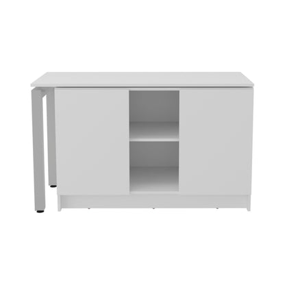 Alfie Rotable Desk 72-Inch Wide or Compact, Adjustable Workstation In Two Directions with Storage Compartments, For Home Office or Studio