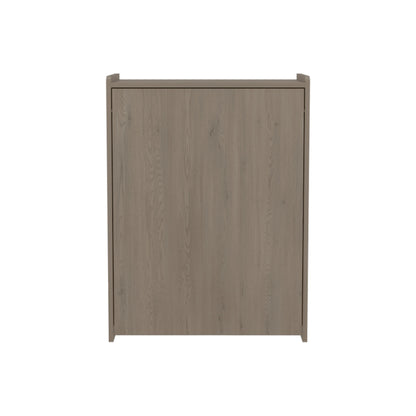TUHOME Leslie Retractable Desk with Built-in Storage Shelves, Space Saving Computer Writing Table