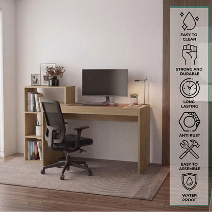 Britt 43" Wide Writting Desk, Dark Walnut